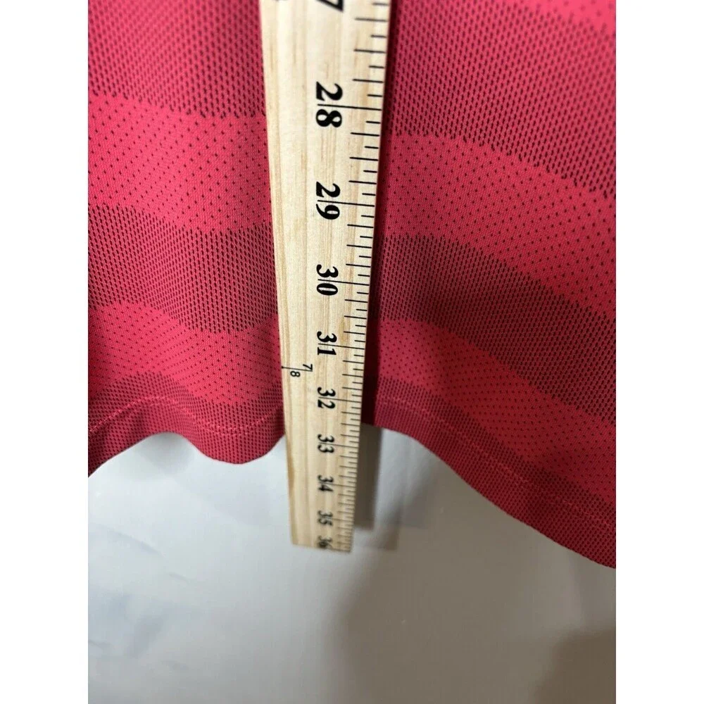 Nike Men's Zonal Cooling X Sz 2XL Quintero GC AZ Red Striped Golf Polo Shirt XXL